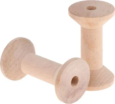 Image de 24Pcs Wooden Empty Thread Spools Large Unfinished Wood Spools Wire Weaving Bobbins for Arts Crafts Cord Rolls (bobines de fil vide en bois pour l'artisanat)