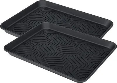 Obrázok produktu pre Stojan na topánky Sada 2 podnosov na odtok topánok - Veľký - jeseň zima - 43 x 33 x 3 cm