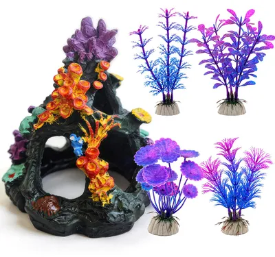 Produktbild von LIULINY Aquarium Deko Höhle, Künstliche Korallenriffe Aquariumdeko (B)