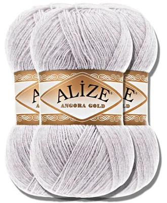 Zdjęcie produktu dla Alize 3x 100 g wełna Angora Gold, jednolita, szydełkowanie, dzierganie (71)