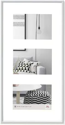 Image de Cadre photo Walther Galeria pour 3 photos 10 x 15 cm, blanc, 24 x 47 cm
