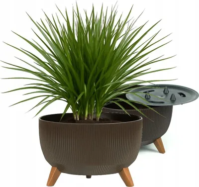 Produktbild von Blumentopf 40 Cm FEINZ Rund Groß Mit Füßen Ideal Für Pflanzen Und Blumen