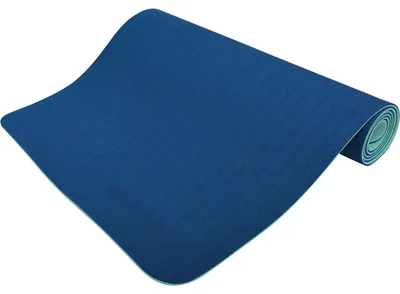 Image de SCHILDKRÖT960067 SCHILDKRÖT Tapis de yoga BICOLOR, 4 mm, bleu marine / menthe
