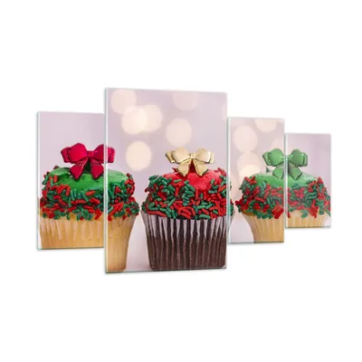Produktbild von Bilder auf glas - Cupcakes Dessert Kuchen gebacken - 160x90cm - Glasbilder - Wandbilder - Kunstdruck - zum Aufhängen bereit - Wanddekoration aus Glas - Glas Bilder - Wandbild auf Glas - GDL160x90-2436