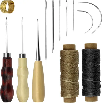 Produktbild von 13-teiliges Nähset für Leder, Reparaturwerkzeuge für Lederarbeiten, DIY, Sofas, Teppiche, Pelze