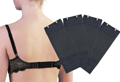 Produktbild von BH-Erweiterung 3,5 x 8 cm schwarz 4er Set