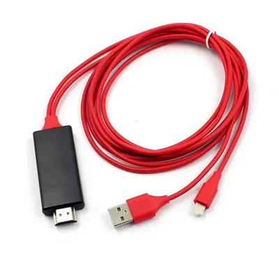 Obrázok produktu pre HDMI kábel pre zrkadlenie obrazovky iPhone Červený
