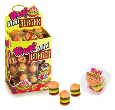 Obrázok produktu pre Trolli Party Burger Minis penový cukor a ovocná guma 80x10g 800g