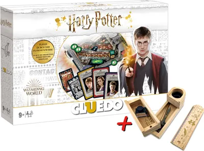 Produktbild von Cluedo - Harry Potter + Holz-Schreibset Brettspiel Gesellschaftsspiel Edition Sonderedition