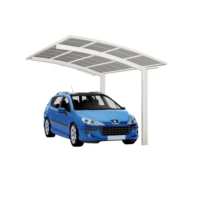Produktbild von Aluminium Carport Einzelcarport Terrassenüberdachung XIMAX Portoforte Typ 80 4954x2704 mm Winterweiss