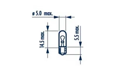 Obrázek produktu pro 1x NARVA autožárovky 12V 1W W2x4 6d 17037
