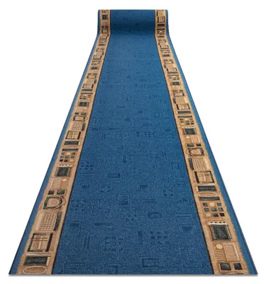 Image de TAPIS DE COULOIR ANTIDÉRAPANT JENA bleu 80cm bleu 80x100 cm
