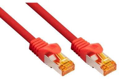 Obrázok produktu pre Sieťový kábel Cat 7 RJ45, TPE, 2 metre, červený, tienený