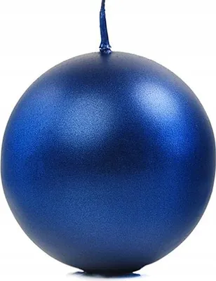 Image de Kerze ""Sphère"" (FI 60) métallique, marineblau, 1 Stk.