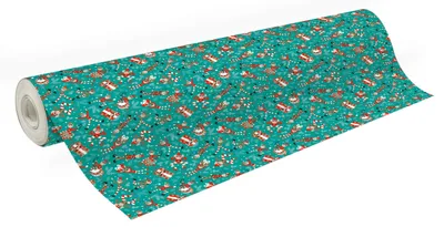 Produktbild von Clairefontaine Geschenkpapier Excellia 80g, Rolle 50x0,70m, Wichtel Blau 202116C