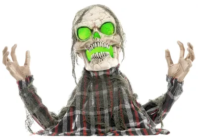Produktbild von HOMCOM 70cm Halloween Dekoration Skelett Halbkörper LED-Lichter Soundfunktion