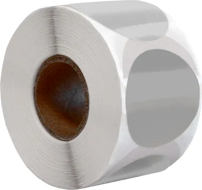 Produktbild von DULA Runde Etiketten - Transparent - 35mm - 500 Aufkleber auf Rolle - Siegel - Markierungspunkte - Leere runde Aufkleber auf Rolle
