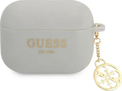 Produktbild von Guess Guaplsc4Eg Airpods Pro Cover Gray/Gray Silicone Charm 4G Collection