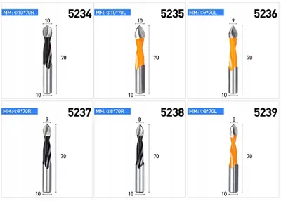 Obrázek produktu pro Pasadocnc spirálové vrtáky pro dřevo, 7 mm, 70 mm, pro pravotočivé vrtačky