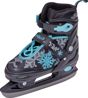 Zdjęcie produktu dla Apollo Ice Skates X Pro regulowane łyżwy dla kobiet i dzieci - czarny/mennica rozmiar S (31-34)