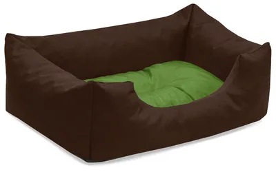 Produktbild von BedDog Hundebett MIMI, Hundesofa,Hundekissen,(S) ca. 55x40x17cm,GREEN-FIELD (braun/grün)