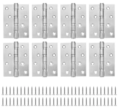 Imagen del producto de Solidchoice - Juego de 8 bisagras de acero inoxidable con tornillos
