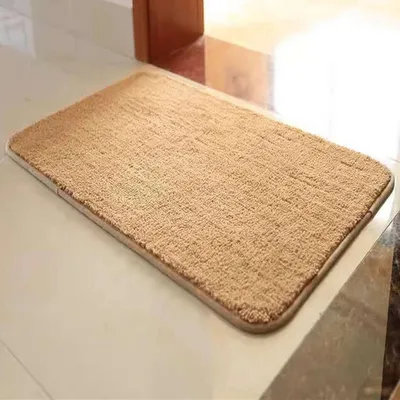 Productafbeelding van Antislip badmat, waterabsorberend, zacht, pluizig, khaki, 80 x 110 cm