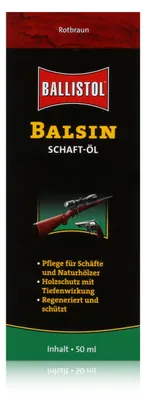 Produktbild von Ballistol Balsin Schaft-Öl rotbraun 50ml - Holzschutz (1er Pack)