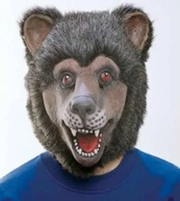 Produktbild von Braunbär Maske Latex Maske mit Kunstfell Bärenmaske Faschingsmaske Tiermaske