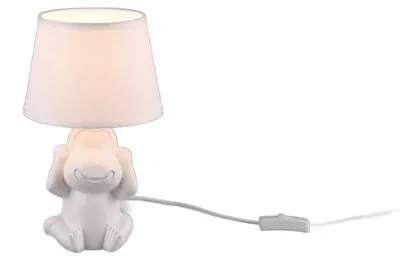 Zdjęcie produktu dla Lampa stołowa NILSON biała 1xE14x40W ceramika / gips wym:27,5x17x17cm IP20 RL