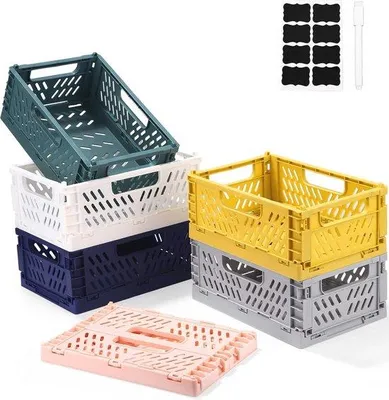 Produktbild von Famanu Aufbewahrungsboxen Set von 6 - Bunte und tragbare Aufbewahrungskisten für Küche, Bad und Büro