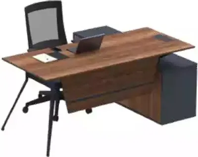 Immagine prodotto di Grande scrivania angolare marrone Mobili in legno Mobili per ufficio