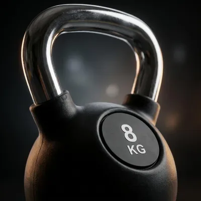 Produktbild von Black Snake Kettlebell Chrom Set 10/12/16 kg gummiert mit Chromgriff, bodenschonend, Kugelhantel Krafttraining, KI-generiertes Bild