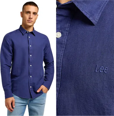 Produktbild von Lee Clean Leinenhemd Mittelalterblau
