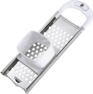Produktbild von Westmark Spätzlehobel mit Teigschlitten, Für Topfdurchmesser bis zu 28 cm, Rostfreier Edelstahl/Kunststoff, Knöpfle, Weiß/Silber, 61122270
