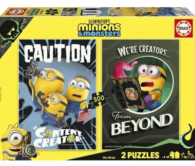 Produktbild von EDUCA Puzzle Minions und Monster 2x500 dlks