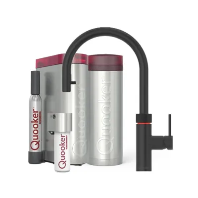 Produktbild von Quooker Flex Set mit PRO3 Reservoir & CUBE schwarz **inkl. CUBE Filter Starter Paket** 3XBLKCUBE