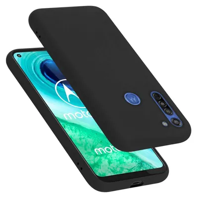 A black phone case is shown on a smartphone.