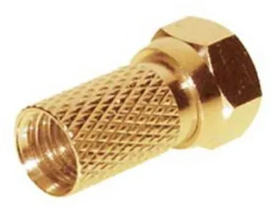 Produktbild von F-Stecker; 7,2 vergoldet---mit großer Mutter