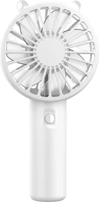 Produktbild von Handgehaltener kleiner Ventilator mit 3 Geschwindigkeitsstufen, starker Luftstrom, geräuscharm, wiederaufladbar über USB, batteriebetriebener Taschenventilator