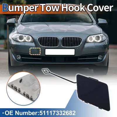 Image de Cache Crochet De Remorquage De Pare-Chocs Avant Droit Pour Bmw SšŠrie 5 F10 F11 2014-2016 No.51117332682 - Pack De 1