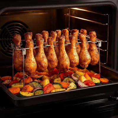 Produktbild von Hähnchenschenkelhalter für Grill & Backofen, 2er-Set