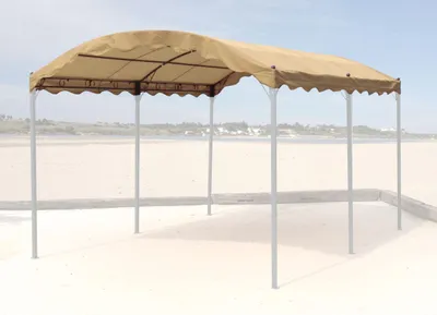 Image de Toit de remplacement pour pergola en arc de 3x4 mètres, couleur sable