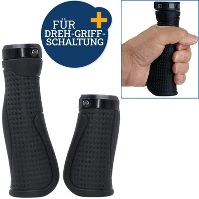 Produktbild von Filmer Premium 49112 Fahrradgriffe 1x lang 1x kurz - schwarz