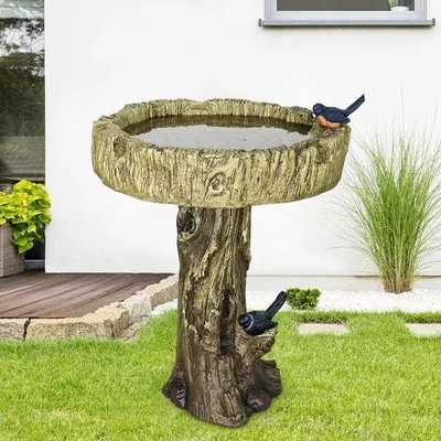 Produktbild von Beton Vogelbad Houtoptik 62x46 cm