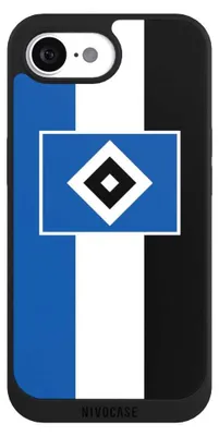 Produktbild von NIVOCASE Handyhülle für Apple iPhone 17e  Hülle NIVOpure Case Schwarz HSV Hamburger SV Streifen