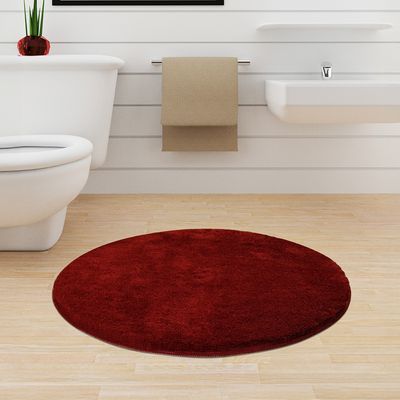 Bosdela Badezimmerteppich Set - Ø90 cmRed