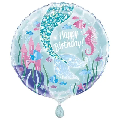 Produktbild von Unique Party - Meerjungfrau - Folienballon - Folie SG22546 (Einheitsgröße) (Blau/Pink)