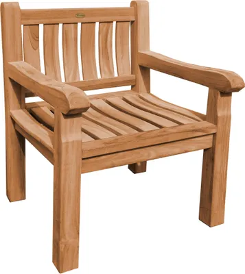 Produktbild von Teakholz Bank Arezzo 180cm Massivholz Wetterfest + Sitzkissen Grün