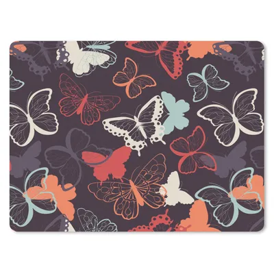 Produktbild von MuchoWow® Mauspad Mousepad Schmetterlinge - Muster - Abstrakt 23x19 cm - Mousepads - Maus Mat - Pad - Mausunterlage - Schreibtischunterlage - Mauspad